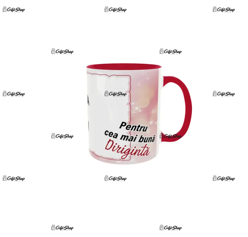 Pentru cea mai buna diriginta, cana personalizata cu poza si text, 330ml, model 3360